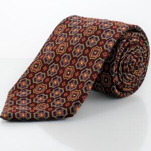 Jacquard Woven Silk Tie - Rare Floral Pattern | Holland and Sherry